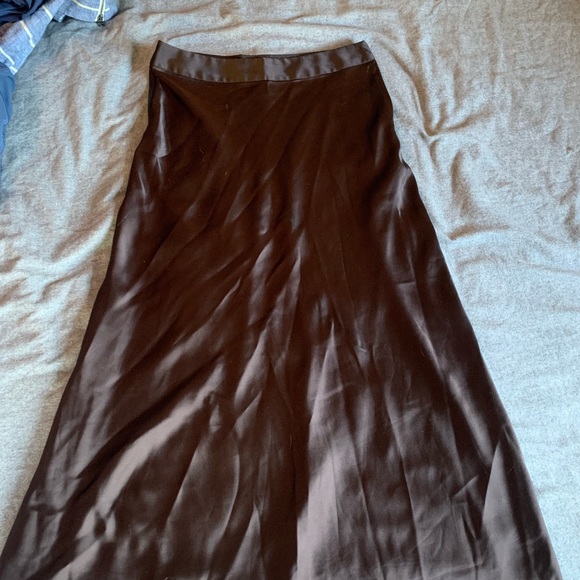 J. McLaughlin Brown Silk Maxi Skirt - Picture 4 of 8